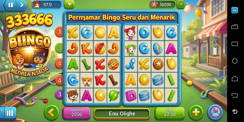 Tampilan gameplay menarik dari permainan Bingo 333666.
