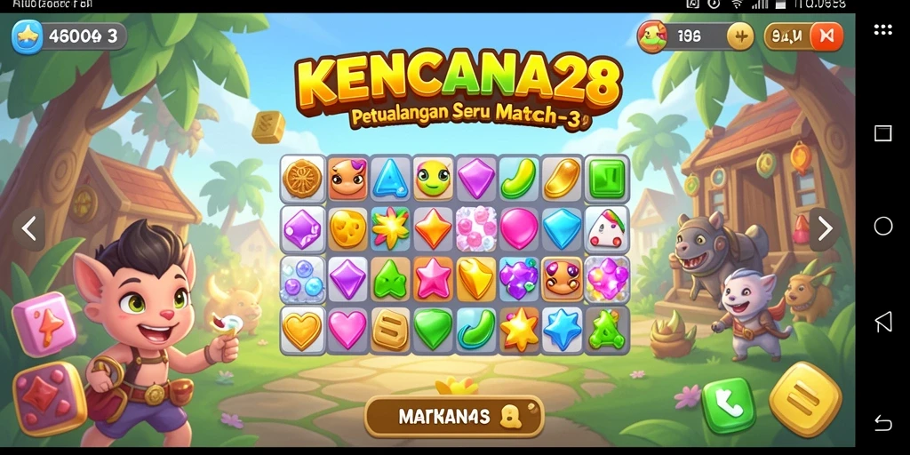 Tampilan gameplay seru KENCANA28 dengan grafis colorful.