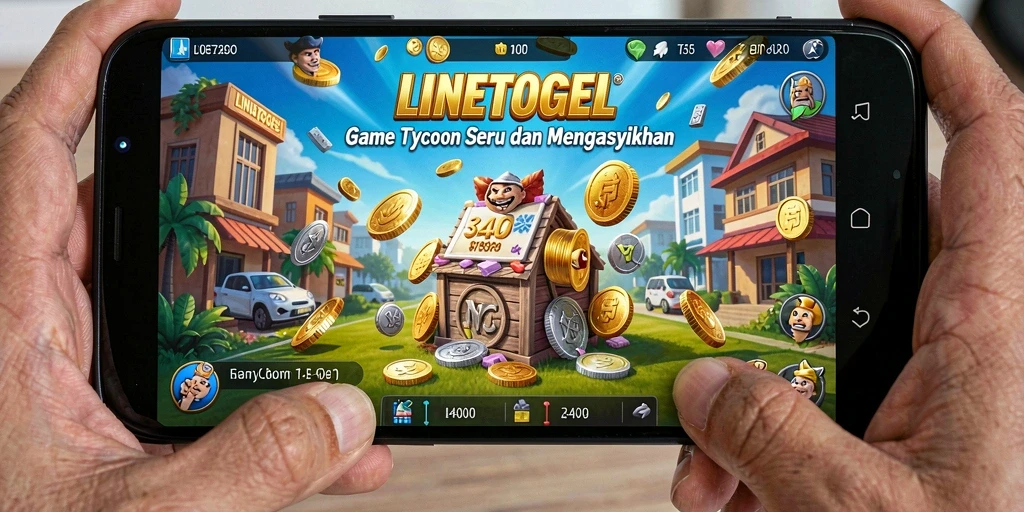 Tangkapan layar gameplay seru dari LINETOGEL yang menunjukkan bisnis yang sedang dikelola.