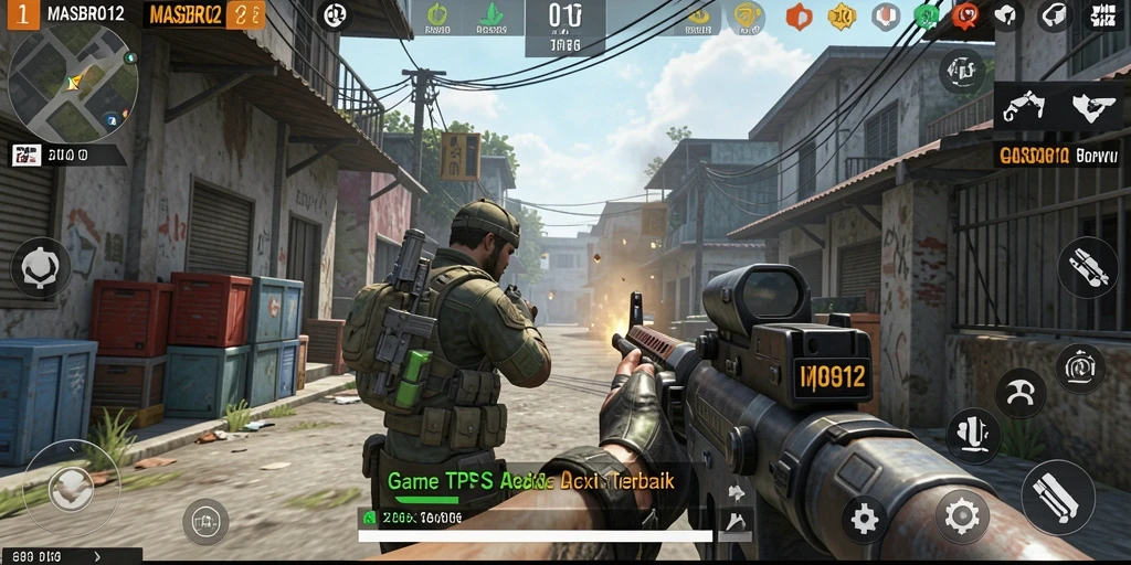 Tampilan aksi mendebarkan dalam gameplay MASBRO12.