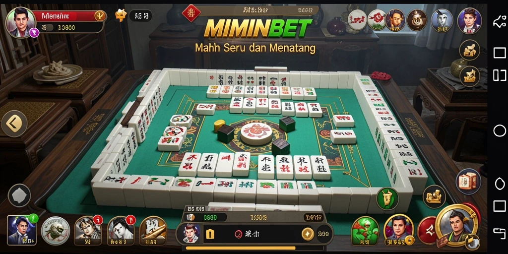Screenshot MIMINBET menampilkan gameplay Mahjong yang menarik dan interaktif.