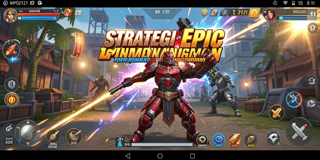 Screenshot MPO2121 menampilkan pertempuran strategi yang intens.