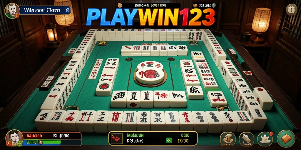 Tampilan gameplay Mahjong yang menarik dan seru di PLAYWIN123.