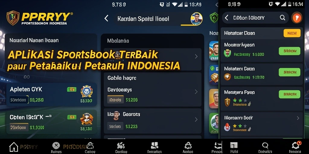 Tampilan antarmuka PPRRYY saat memasang taruhan olahraga.