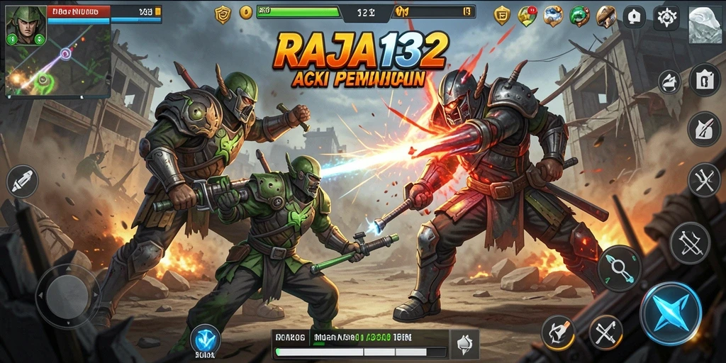 Gameplay intens dengan aksi pertempuran seru di RAJA132.