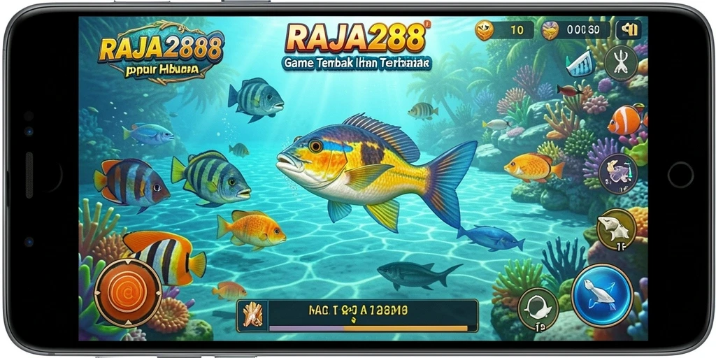 Tampilan menarik dari gameplay Tembak Ikan RAJA288 yang seru.