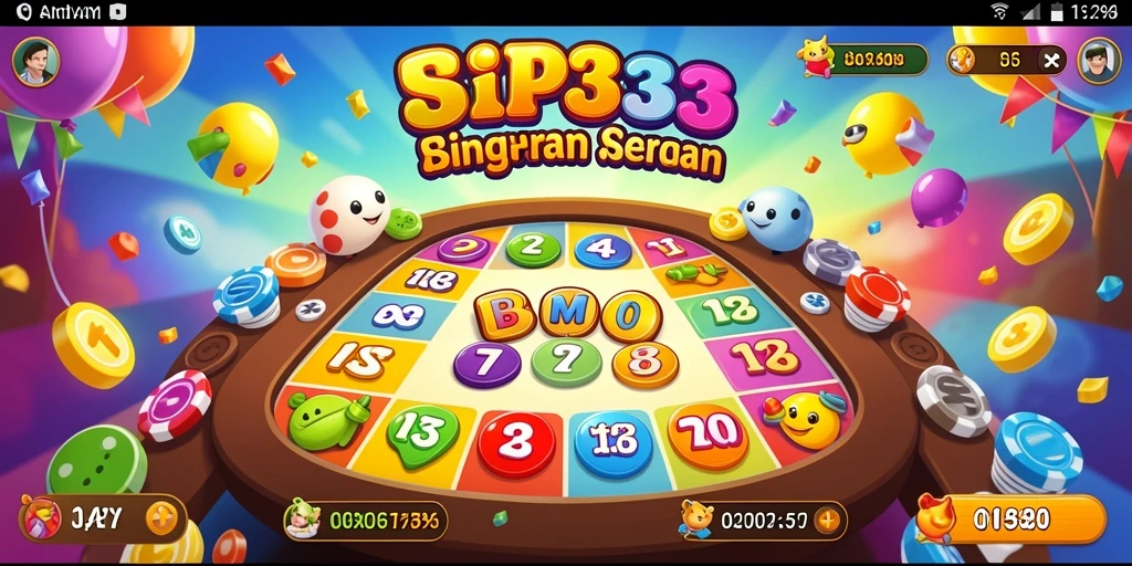 Screenshot SIP33 menampilkan gameplay Bingo yang seru dan interaktif.