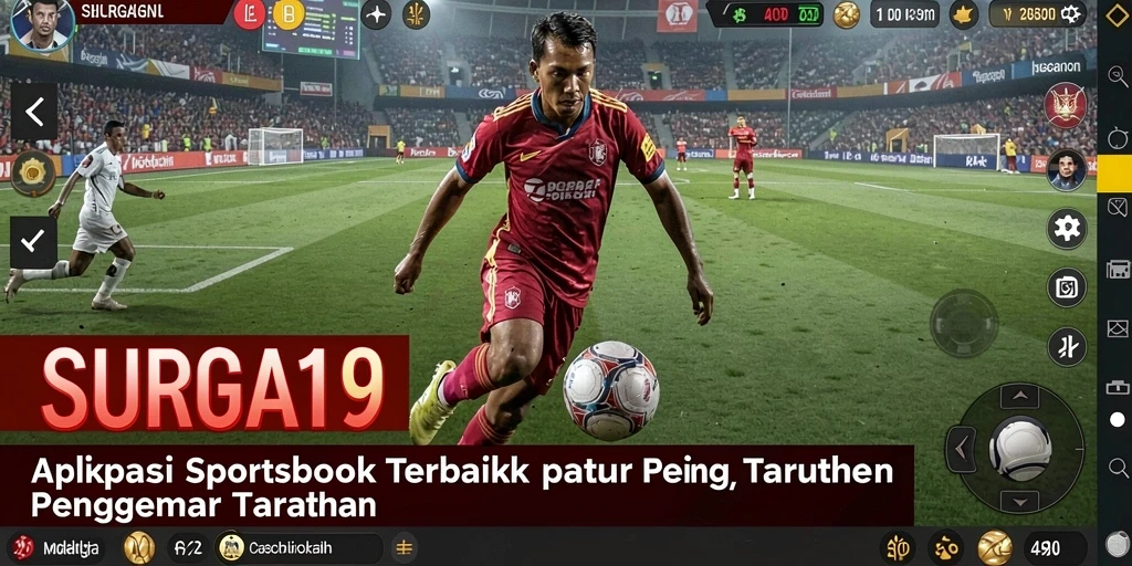 Tampilan antarmuka SURGA19 saat bermain taruhan olahraga.
